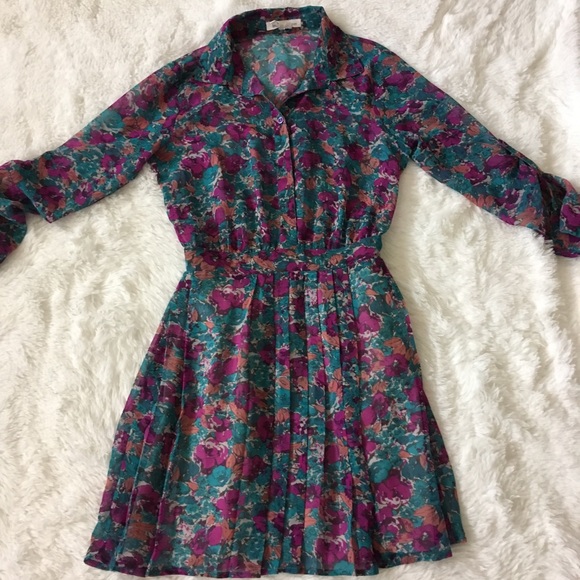 BCBG floral pleated dress - Picture 5 of 8